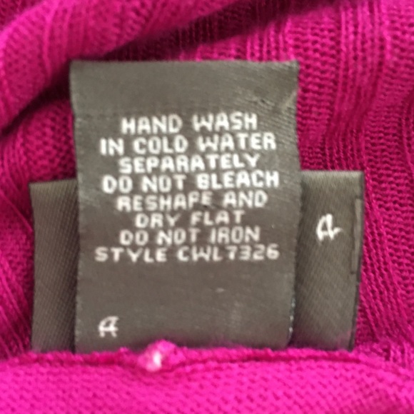 Dots Fuscia Pullover Cowl Neck Sweater - Picture 6 of 7